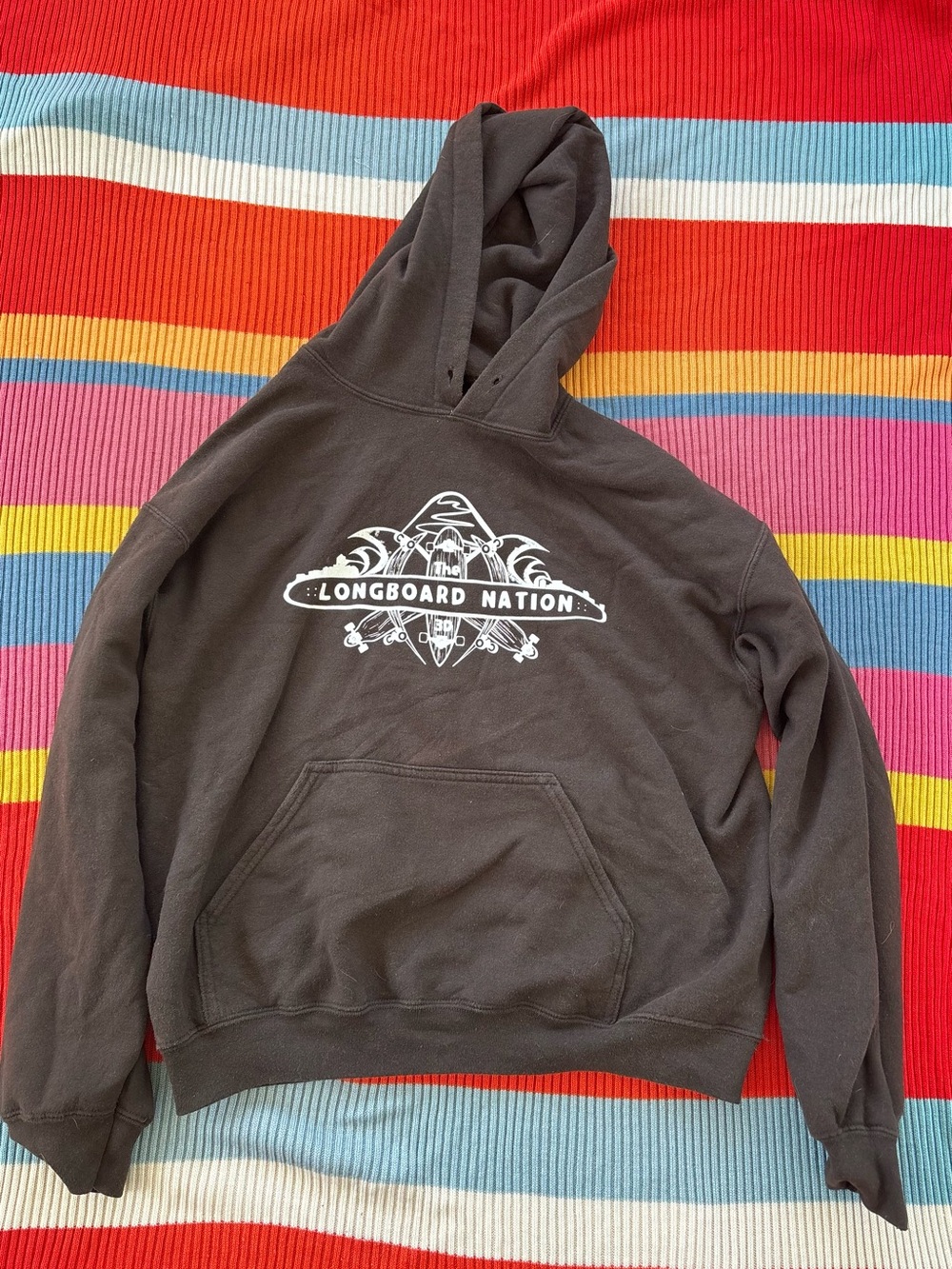 Gildan Dark Gray 'Longboard Nation' Pullover Hoodie